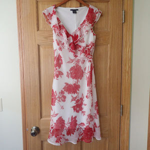 Faith Love Passion Red Floral Print Dress - Size 6